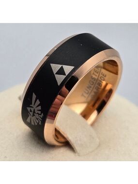 Tungsten Carbide Wedding Band The Legend of Zelda “Cloud Dancer” Size 7